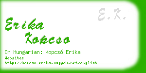 erika kopcso business card